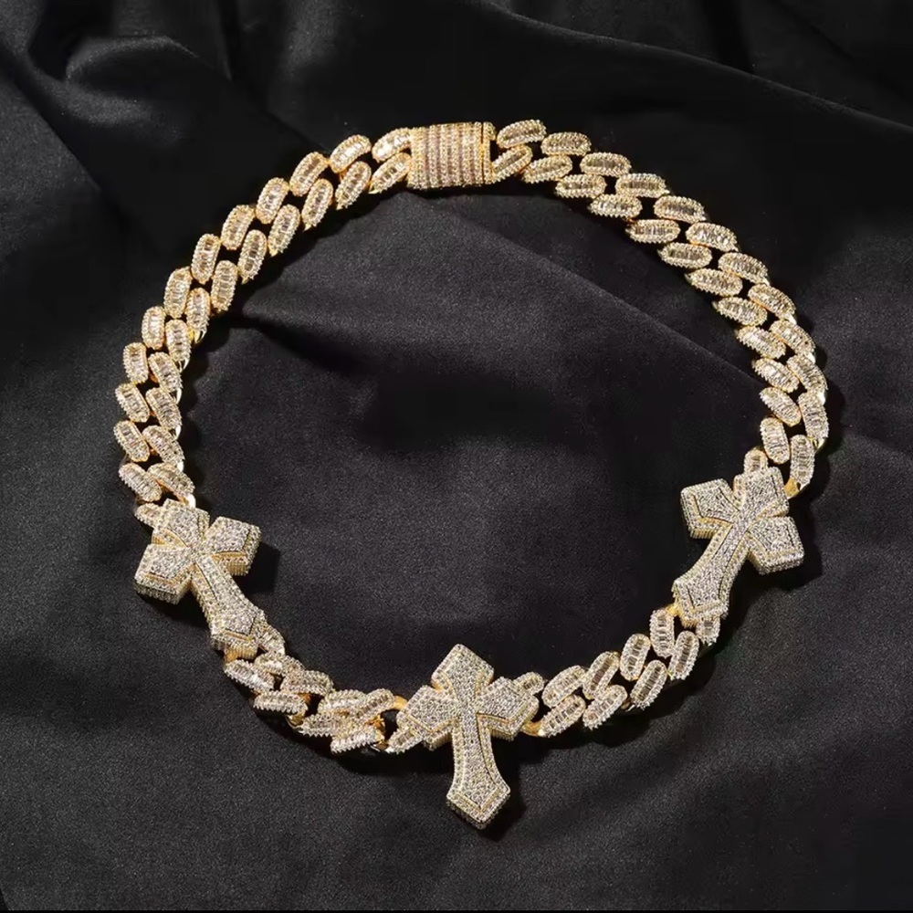 Cross Cuban necklace 16inch